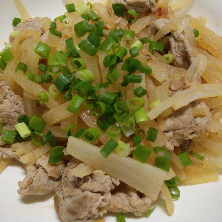 豚肉と大根のピリ辛炒め